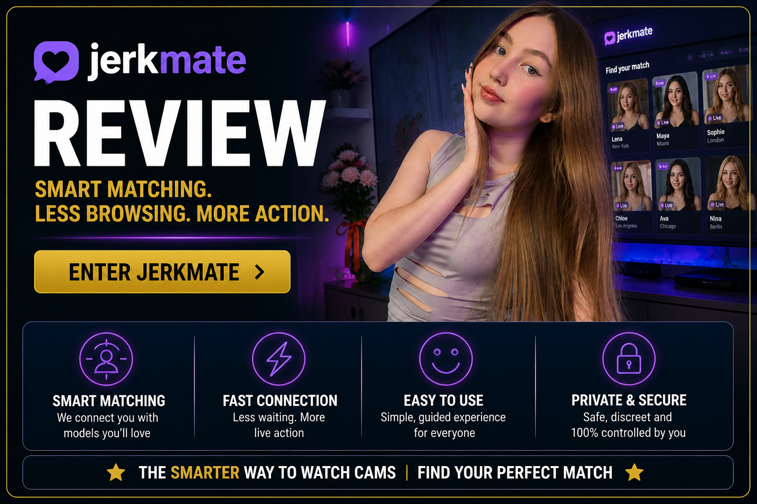 Jerkmate Review - Premium Adult Web Cam Site