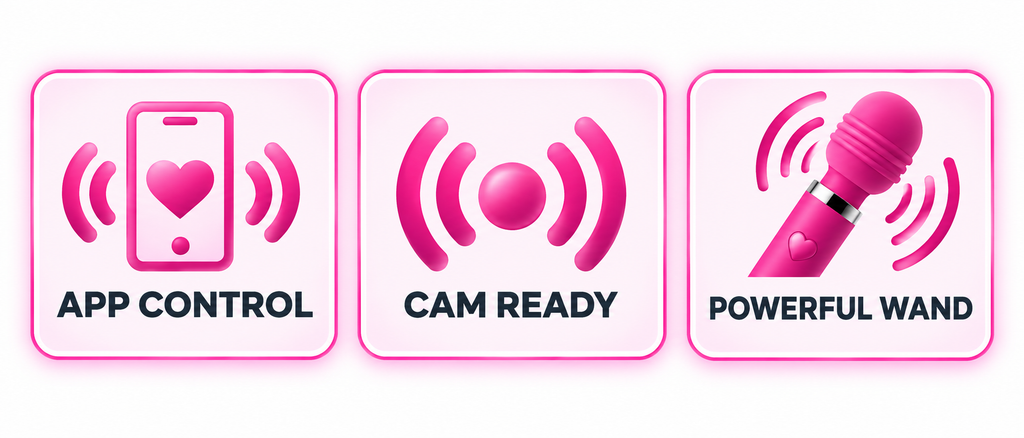 Domi 2 App control, cam ready, powerful wand vibrator